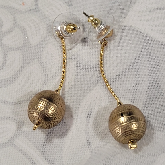 Necklace and earring set double strand  90s - Picture 7 of 9